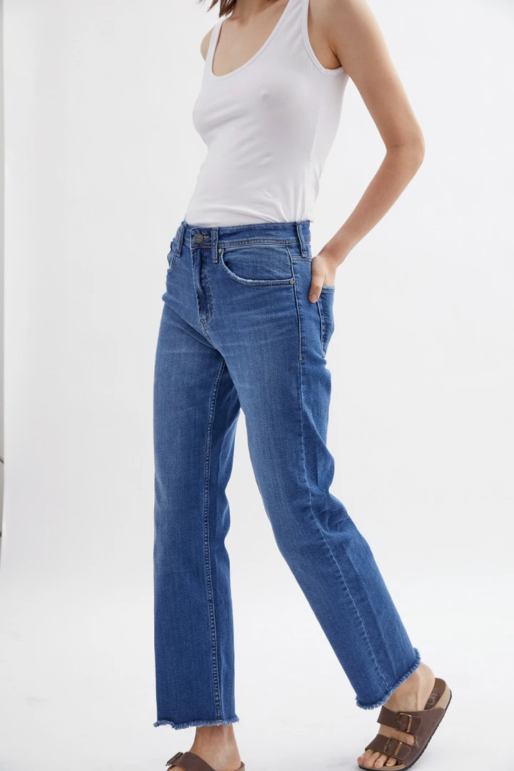 Jean Mango Azul