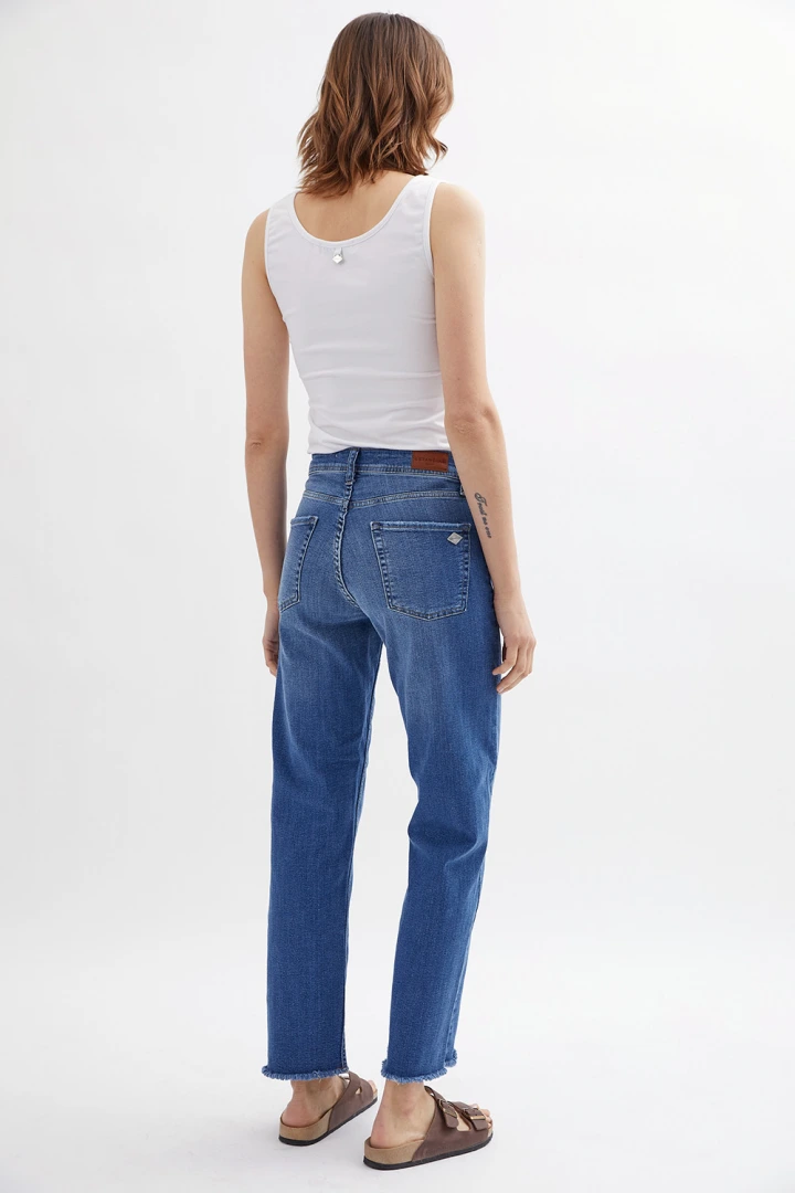 Jean Mango Azul