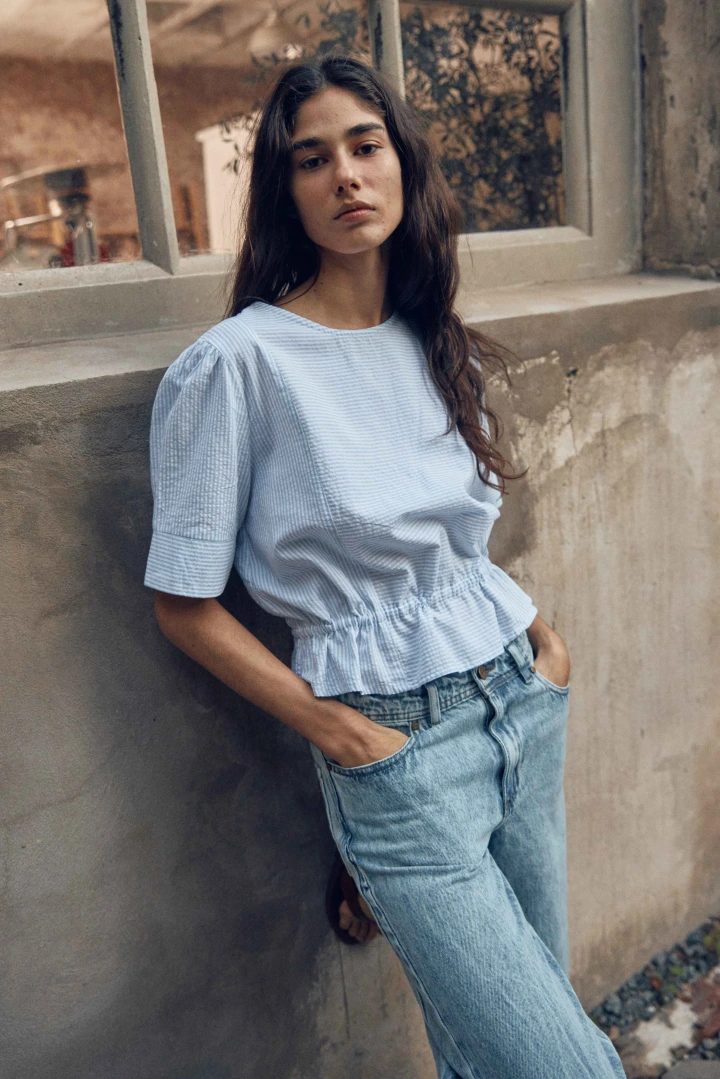 BLUSA CELESTE